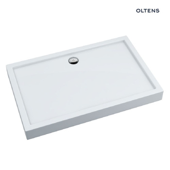 Oltens Vindel brodzik 120x80 cm prostokątny akrylowy biały 15009000