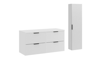 Zestaw meblowy 120cm z blatem i Szafką wysoką Adel White – set-adw b white 120cm hc