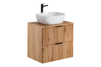 Zestaw meblowy 60cm z blatem i umywalką nablatową Smile Adel Oak – SET -ADO B 60 CM SMILE 40