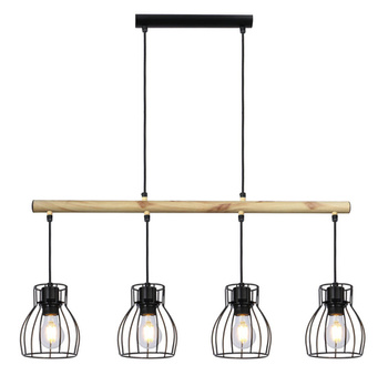 Lampa wisząca czarna 4x60W Bernita 34-78117