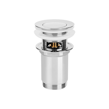 KOREK CLICK-CLACK, MOSIĘŻNY, Z PRZELEWEM, MAŁY GRZYBEK CHROM