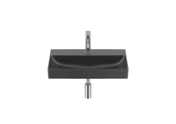 ONA Umywalka ścienna 60x36 cm CPT Fineceramic® CZARNY MAT