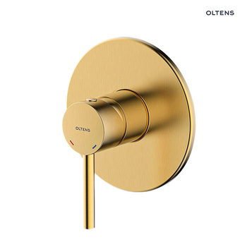 Oltens Molle bateria prysznicowa podtynkowa kompletna złoto szczotkowane 33100810
