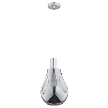Lampa wisząca z opływowym kloszem TOMBER 60814 CHROM