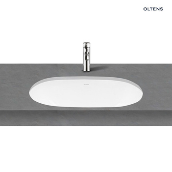 Oltens Gapa umywalka 56x41 cm podblatowa owalna biała 40104000