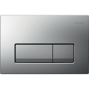 Przycisk uruchamiający GEBERIT Delta50 prostokątny chrom matowy 246 x 164 x 23 mm | 115119461