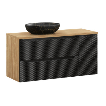 Zestaw meblowy 120cm z blatem i umywalką nablatową Mona Ocean Black – set-ocbl b 120cm s mona