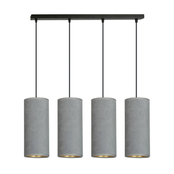 Lampy wiszące na dekoracyjnej listwie 4x60W szary/złoty 65cm 1060/4 4