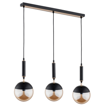 Elegancka listwa MARAKAS 62339 z trzema kloszami ZŁOTA
