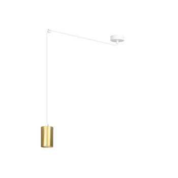 Pojedyncza lampa wisząca regulowana 30W biały/złoty 527/1 TRAKER 1