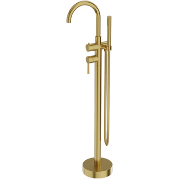 Bateria wannowa wolnostojąca okrągła Orion Brushed Gold