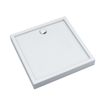 Brodzik akrylowy zintegrowany z nośnikiem Stabilsound Plus® oraz obudową akrylową przeciągniętą do podłogi Cameron 90x90x12 cm, kwadratowy | 3ST.C2K-9090