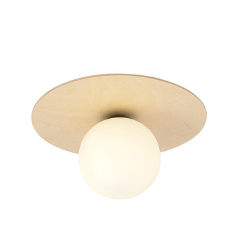 Okrągła lampa sufitowa, biały klosz KENZO 1142/1B