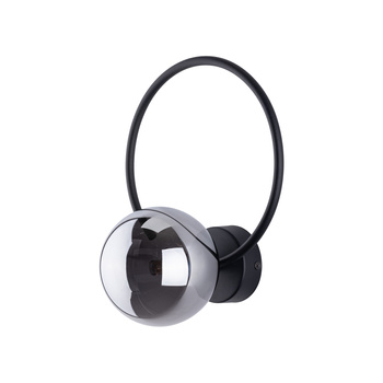 Kinkiet z kloszem czarny/szkło grafitowe 6W ANABELLE 5256