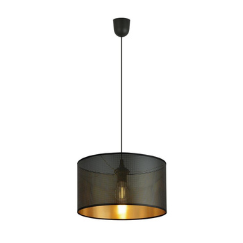 Czarna lampa wisząca ze złotymi akcentami ASTON 1148/1