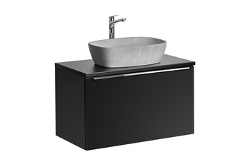 Zestaw meblowy 80cm z umywalką nablatową Santa Fe Black – SET-SFBL B 80CM UN. ANNA MH1