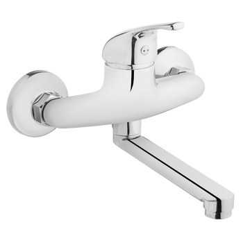 BATERIA ZLEW. ŚCIENNA PEREA WYLEWKA 15 CM