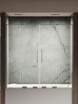 Parawan nawannowy 150x150 – Gunmetal, szkło 8 mm (EXK-7968) | New Trendy