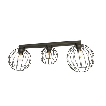 Lampa sufitowa druciana na listwie Nest 3xE27 czarna EMIBIG 1371/3