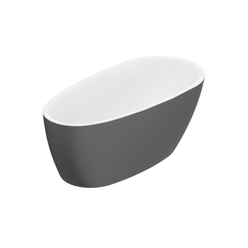 Olia 2.0 Wanna wolnostojąca 160 x 75 biały połysk/szary mat