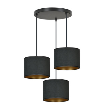 Lampa wisząca potrójna 3x60W czarny/złoty 50cm 1054/3PREM HILDE 3 PREMIUM