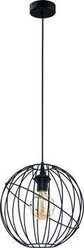 Kula lampa wisząca druciana E27 metal czarny ORBITA 1626 TK Lighting