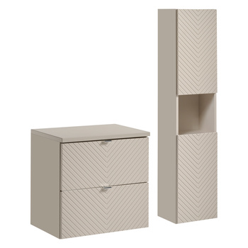 Zestaw meblowy 60cm z blatem i Szafką wysoką Viva Cashmere – SET-VIC B CASHMERE 60CM S HC