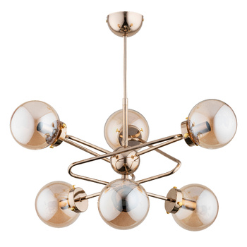 Stylowy żyrandol 6-punktowy RITO 63047 z okrągłymi kloszami