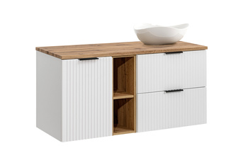 Zestaw meblowy 120cm z blatem i umywalką nablatową Cloud Adel White – SET-ADW B WOTAN 120CM UN CLOUD LB