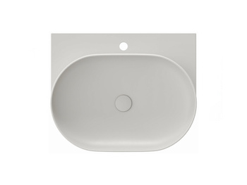 Ravak Umywalka ceramiczna Ravak cienkościenna Yard 60 cm z otworem Smoke Grey XJX0O260000