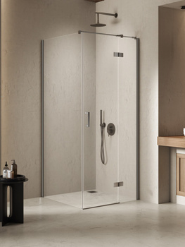 Kabina prysznicowa 90x100x200 – Gunmetal, szkło 6 mm (K-4705) | New Trendy