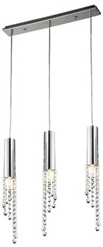 Lampa wisząca 3xGU10 + LED 3x3W chromowa ciepły Duero 33-25272-Z