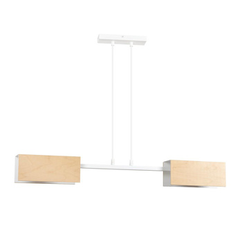 Biała lampa wisząca skandynawski 2x60W E27 86cm 617/2 ZAPER 2