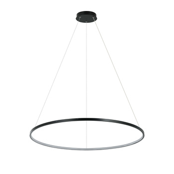 Lampa wisząca Ring 80 cm czarna LED CCT