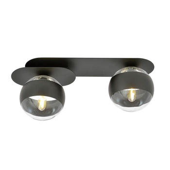 Lampa sufitowa/plafon czarny klosz 2-punktowy PLAZA 1121/2