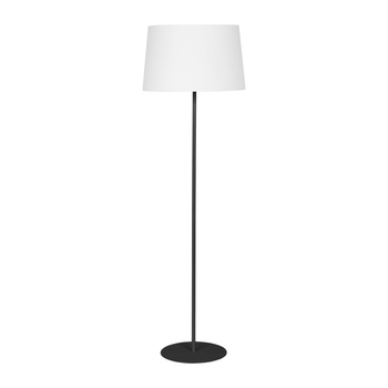 Podłogowa lampa , stelaż metalowy+abażur tkanina MAJA BLACK/WHITE 5547