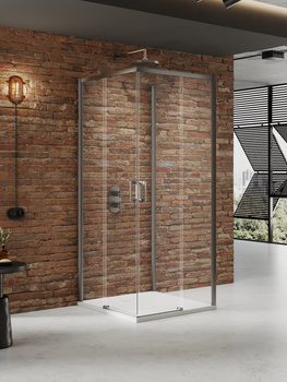 Kabina prysznicowa 80x100x200 – Gunmetal, szkło 6 mm (K-4975) | New Trendy