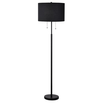 Lampa podłogowa Fogo czarna 2xE27