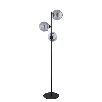 Szklana lampa podłogowa nowoczesna 3xE27 czarny/grafitowy CUBUS 5239 TK Lighting