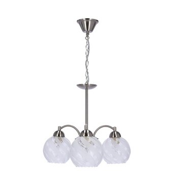 BAIDA LAMPA WISZĄCA SATYNOWA KLOSZ MATOWO TRANSPARENTNY 33-16409