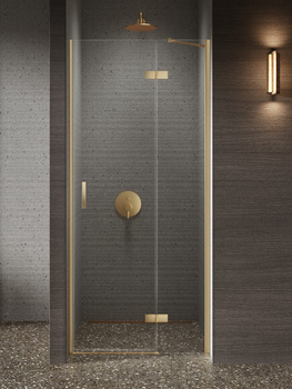 Drzwi wnękowe 120x200 – Złoty, szkło 6 mm (D-0875A) | New Trendy