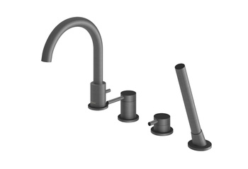 Bateria wannowa 4-otworowa z obrotową wylewką Axel GRAY QB244AG