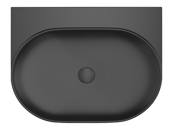 Ravak Umywalka ceramiczna Ravak YARD 60 cm bez otworu czarny mat XJX0D060000