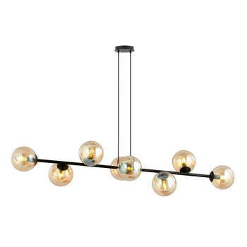 Lampa wisząca z kloszami w kolorze miodu 8x40W 876/8 ROSSI 8