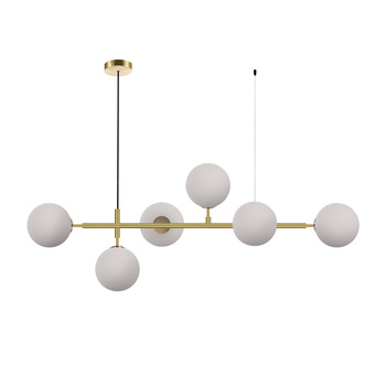 Lampa wisząca Alisa złota 6xE14