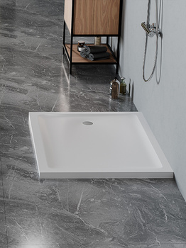 Brodzik prysznicowy MILD SATIN 100x80x4,5 Biały – New Trendy, B-0654