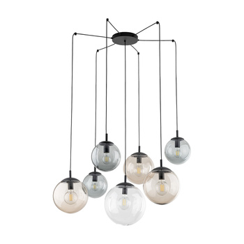 Lampa wisząca salonowa pająk 7x15W mix kolorów ESME 4863