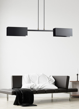 Stylowa lampa wisząca metal 2x60W E27 czarny/złoty 633/2 TOLOS 2