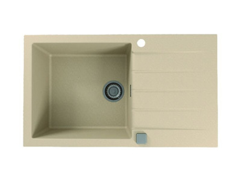 Zlewozmywak 1 - komorowy CADIT 40 piaskowy 86 x 50 cm + syfon POP-UP 3 1/2 1132028