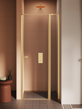 Drzwi wnękowe 80x195 – Złoty, szkło 6 mm (D-0844A-WK) | New Trendy